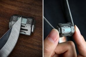 World’s Smallest Knife Sharpener Doubles as a Titanium EDC Pendant You Can Wear